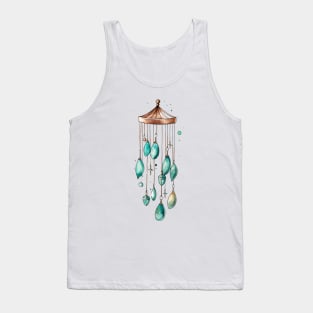 Aqua Wind Chime and Charms Tank Top